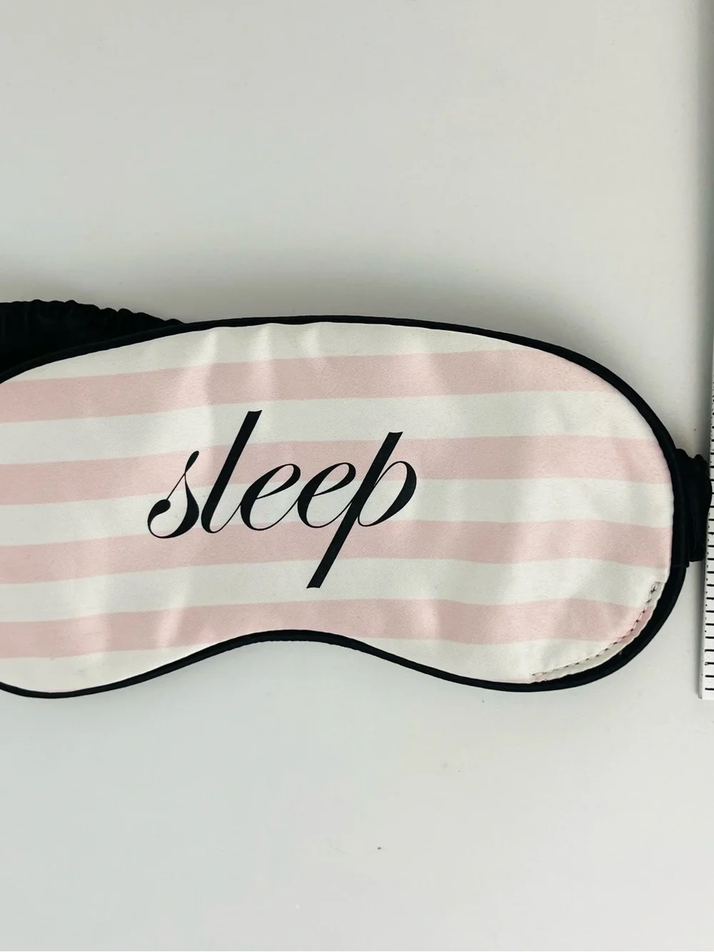 Victoria’s Secret Satin Sleep Eye Mask Signature Stripe Pink White